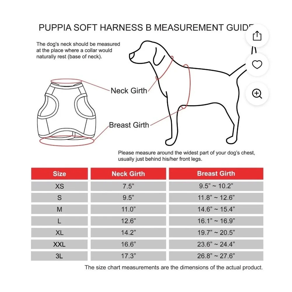 Puppia‎ Soft Vest Harness B Wine Red Air Mesh Step-In Dog Harness Size L